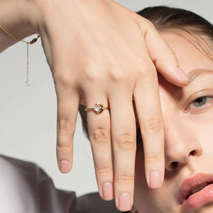 แหวนเงินแท้ 925 ประดับด้วยมูนสโตนสีน้ำเงินธรรมชาติ ดีไซน์เครื่องประดับมูนสโตน แหวนหมั้น พร้อมแหวนหมั้น - Product Image 5