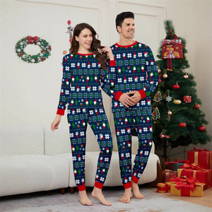 Nuevas llegadas invierno 2025 Navidad familia ropa de dormir azul Santa copo de nieve a juego PJs bebé niño niños y adultos ropa de dormir - Product Image 2