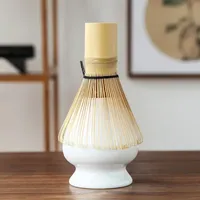Ensemble de porte-fouet en bambou Matcha pour la cérémonie du thé traditionnelle japonaise faite à la main