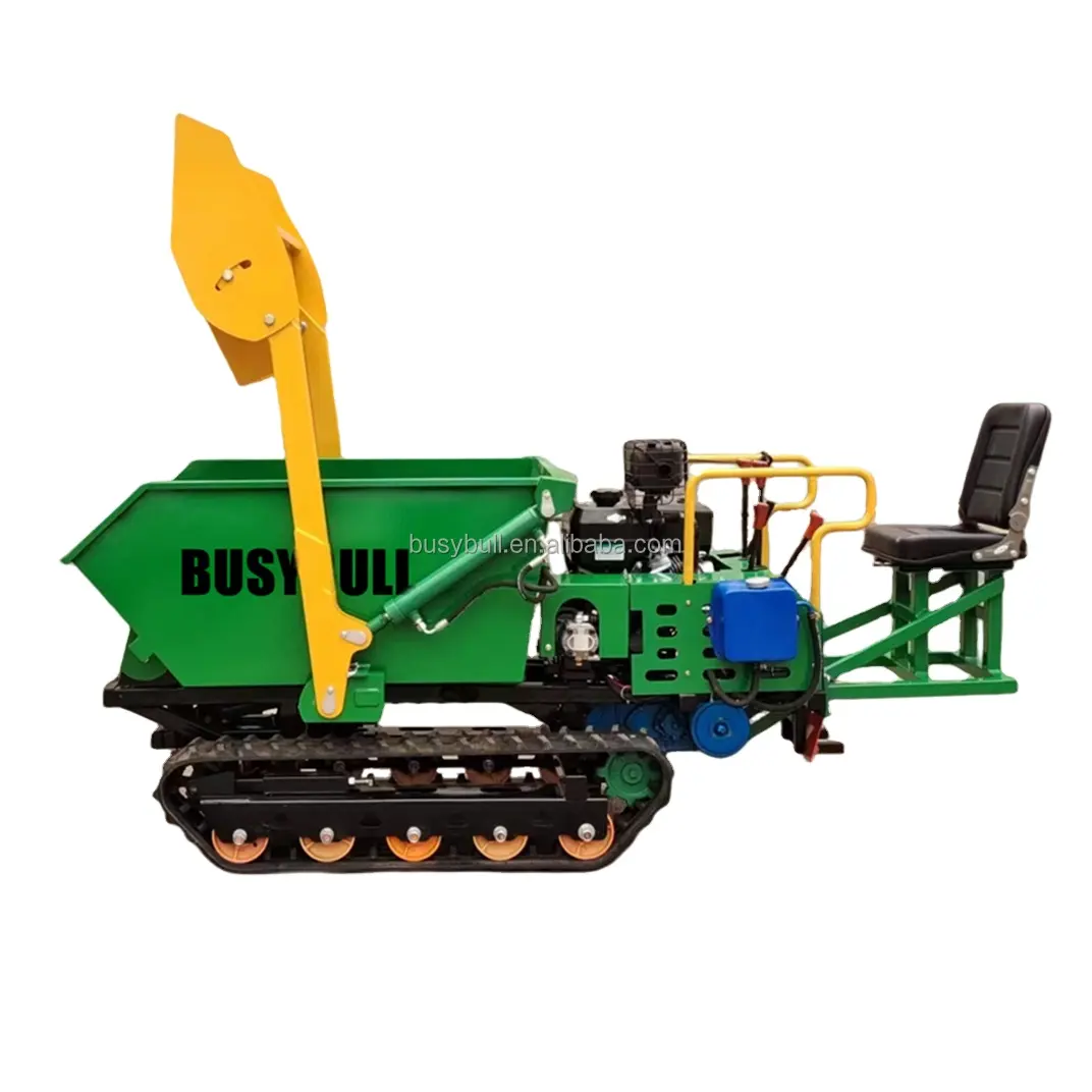 BUSYBULL easy control small transportation truck crawler self load dumper with seat for comfortable operation
