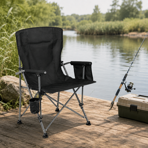 Silla Plegable para Camping con Reposabrazos, Apta para Uso en Exteriores - Product Image 5