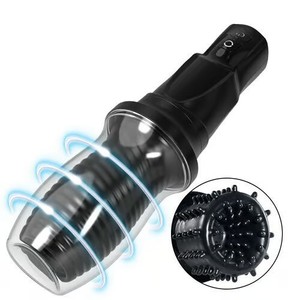 <b>Masturbation</b> Cup 360 Degree Rotating Vibration Black Adult Massage Toy - Product Image 1