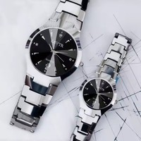 Montres de couple étanches LSVTR à succès OEM ODM, montres de luxe en acier inoxydable à quartz avec calendrier et date pour hommes