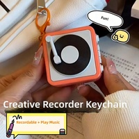 Mini Gramophone Rétro Style Minimaliste Moderne, Boîte à Musique, Tourne-disque, Porte-clés Anti-stress en Plastique, Petit Charme de Sac