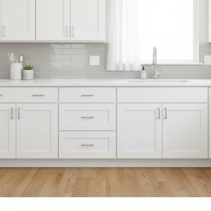 Mobile Base Bianco Shaker Sunique Sydney 24-29.9 pollici, Armadietto da Cucina a 2 Cassetti con Maniglia, Finitura Laminata Ecologica - Product Image 4