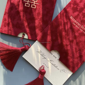 Set de Menú de Boda Vintage Personalizado, con Forma Recortada, Borla, Invitación Personalizada, Papel y Cartulina - Product Image 1