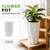 Décoration d'intérieur moderne, pots de fleurs en plastique cylindriques de grande taille pour plantes d'intérieur
