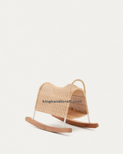 เก้าอี้โยกหวายม้าทำด้วยมือสำหรับเด็กที่ยั่งยืนในร่มสถานรับเลี้ยงเด็กของเล่นนั่งบนสำหรับเด็กวัยหัดเดิน - Product Image 5