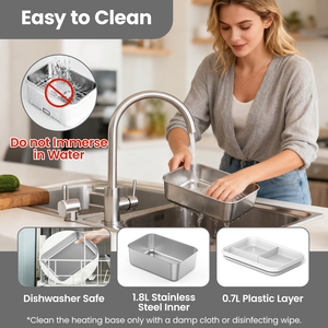 <span class=keywords><strong>Lunch</strong></span> <span class=keywords><strong>Box</strong></span> Électrique Portable 100W Chauffage Rapide Boîte Alimentaire Isotherme pour Voiture Camion Maison Bureau École Voyage - Product Image 6