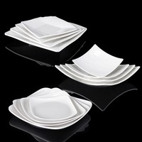 Assiette en Plastique Mélamine Carrée Blanche Incassable pour Restaurant, avec Logo, Vente en Gros pour Usage Domestique