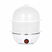 Cuiseur à œufs électrique double couche 7 œufs 400W avec arrêt automatique, appareil de cuisine pour le petit-déjeuner