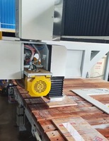 Machine de découpe à pont 4 axes 4+3 ZEUS, scie CNC pour pierre, granit, marbre, moteur 15KW, boîte de vitesses, pompe, roulement, moteur personnalisé