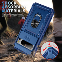 Étui pour téléphone portable avec anneau Kickstand pour Google Pixel 10 9 Pro XL 8A 7A 8PRO 6 Slide Camera Protection Shockproof Back Cover