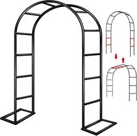 Arche de jardin en métal noir pour plantes grimpantes, arches de mariage extérieures pour cérémonies, et arches de jardin intérieures