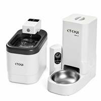 Ensemble d'alimentation et d'abreuvement pour animaux de compagnie, intelligent, automatique, sans fil, avec chargement USB, design élégant et solide, grande capacité, ABS, portable, WiFi