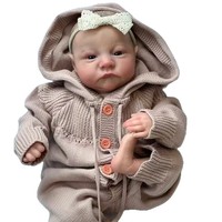 Poupée Reborn réaliste avec visage rond, corps souple en vinyle et caoutchouc, jouet mignon de simulation pour collection ou cadeau pour enfants