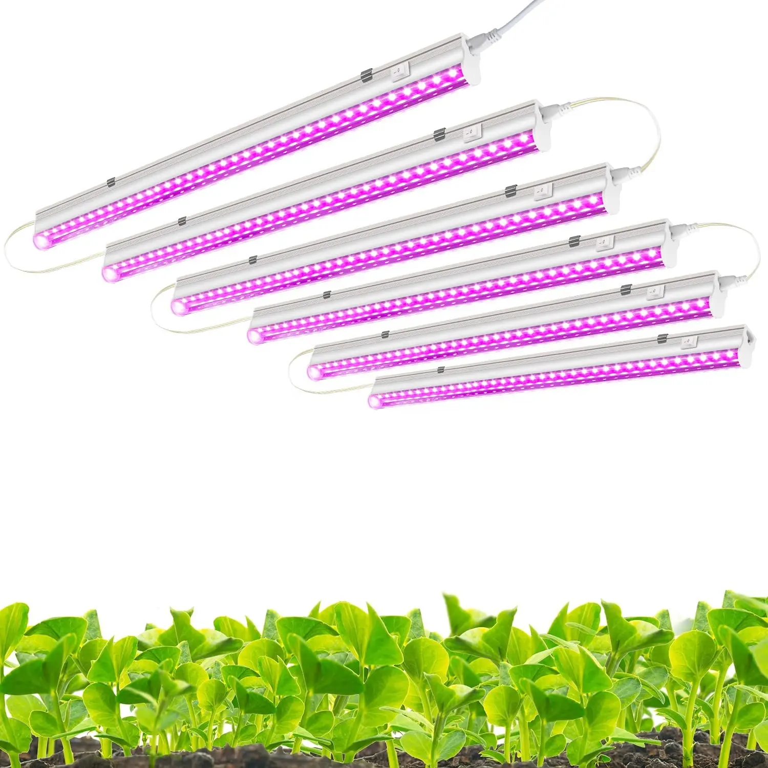 Luz led integrada para cultivo de plantas de interior, tubo de luz de espectro completo para horticultura, T5