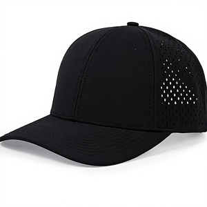 Casquette Snapback Noire à 6 Panneaux en Maille Respirante et Ajustable Unisexe pour Activités de Plein Air Printemps-Été Adulte - Product Image 1