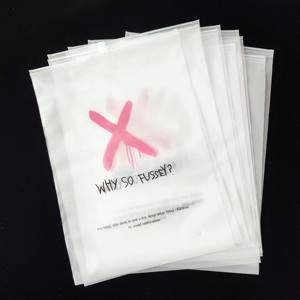 Personalizado propio logotipo impreso ropa camiseta embalaje cremallera esmerilado bolsa de embalaje de plástico - Product Image 3