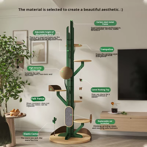 Majestic <span class=keywords><strong>Arbre</strong></span> à chat en bois massif, 5 niveaux, <span class=keywords><strong>de</strong></span> luxe, mobilier d'escalade intérieur pour chats - Product Image 4
