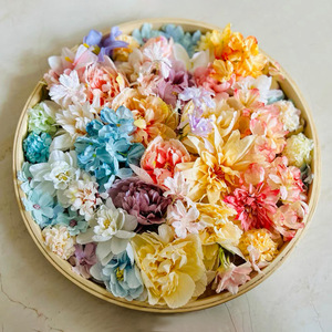 Fleurs artificielles en soie, couleurs mélangées, 3-12 cm, pour décorations de mariage et décoration intérieure - Product Image 4