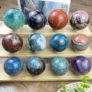 Vente en gros de sphères de cristal naturelles diverses, pierres de guérison, sphères de cristal de quartz, mélange de matériaux, boule pour la décoration Feng Shui, cadeau - Product Image 3