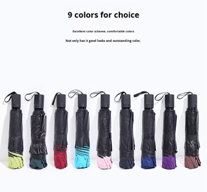 Custom Business Advertising Manual UV-Resistant Three-Fold Pongee Sun & Rain Protection Umbrella with Logo Wholesale