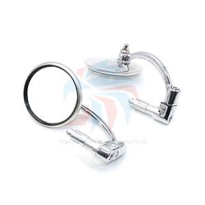 Haute qualité universel moto rétro tige incurvée miroir rond modifié grand miroir de <span class=keywords><strong>vue</strong></span> poignée en aluminium miroirs d'extrémité - Product Image 2