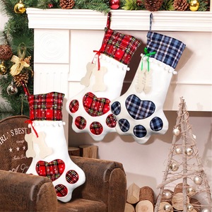 Bas de noël chien de compagnie bas cadeau sacs nouvel an 2024 maison noël chaussette bottes cheminée décoration Navidad Natale 2024 - Product Image 2