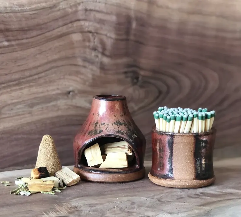 ceramic match holder Custom Ceramic Palo Santo Burner Matchstick Holder