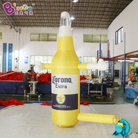 Modèle de tube gonflable agitant la main, modèle de bouteille de bière gonflable avec logo personnalisé, danseur d'air gonflable publicitaire pour la promotion