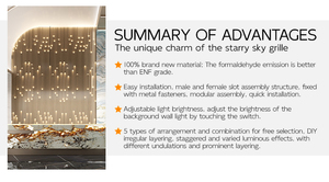 Nhà Máy Giá đầy sao hiệu ứng ánh Sáng Ốp Modular DIY nền tấm Tường <span class=keywords><strong>PVC</strong></span> bao phủ rãnh nội thất chiếu sáng tấm Tường - Product Image 4