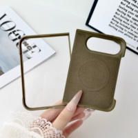Coque rigide en silicone liquide au toucher confortable pour iPhone Duo, avec recharge sans fil, aimant puissant et film de protection en verre trempé pour l'écran avant