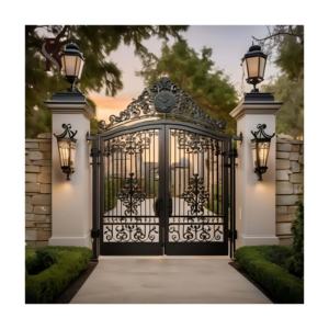 Puertas de Hierro Forjado Precolgadas Personalizadas, Diseños de Puertas y Ventanas con Rejillas de Hierro Forjado, Puerta de Hierro Forjado al Mejor Precio - Product Image 3