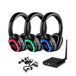 Venta al por mayor de fábrica, sistema completo de auriculares LED Silent Disco, auriculares silenciosos para fiestas y transmisor opcional - Product Image 1