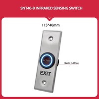 Bouton de déverrouillage de porte à capteur infrarouge avec indication LED Keysecurity, ouverture sans contact par geste, interrupteur de sortie en métal IP37 intelligent