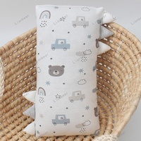 Oreiller bébé anti-acariens en fibre de bambou douce, écologique, style coréen, housse amovible et lavable, pour berceau et poussette, motif animal