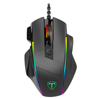 TGM307-ratón led brillante para ordenador portátil, mouse para juegos con cable RGB