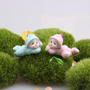 Ornements de micro-paysage Figures en résine de bébés rampants Jeux de bac à sable psychologique et jouets de sable Thème d'art de thérapie - Product Image 1