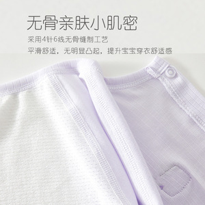 Combinaison à manches longues pour bébé, tricotée finement, unisexe, respirante, dos en maille, combinaison d'été - Product Image 4