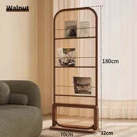Paravent en rotin massif de style japonais DISHI pour entrée, mobile, rétro, style français, étagère de rangement pour magazines et livres