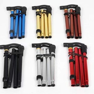 Bâtons de trekking en alliage d'aluminium, pliables, télescopiques, ultralégers, quatre sections, pour trail running, randonnée, bâtons de marche en plein air - Product Image 5