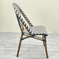Chaises de terrasse modernes, légères, empilables, en aluminium et rotin PE, sans accoudoirs, pour restaurant, bistrot