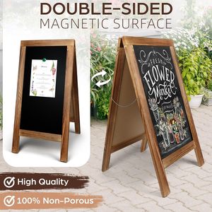 Wooden a Frame Sturdy Chalkboard <strong>Easel</strong> Custom Sandwich <strong>Board</strong> Sign Erasable Restaurant <strong>Menu</strong> <strong>Board</strong>