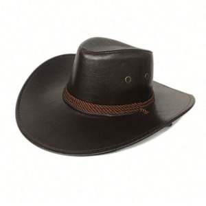 Sombreros Estilo Vaquero Americano, Imitación Cuero, con Banda Absorbente, para Actividades al Aire Libre, Viajes, Hombres y Mujeres, Z-19122715, 5-8 Días - Product Image 3