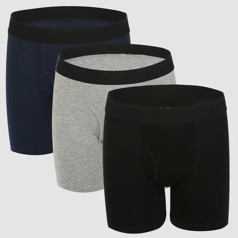 Boxers de sport à cinq points, grande taille, de haute qualité, sous-vêtements personnalisés 95% coton pour hommes