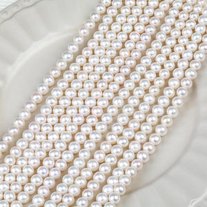 สร้อยคอมุกอะโกย่าน้ำจืดไร้ตำหนิ ขนาด 8-9 มม. งานแฮนด์เมด ขายส่ง สำหรับทำเครื่องประดับ DIY พร้อมไข่มุกธรรมชาติแบบหลวม - Product Image 4