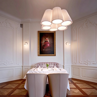 Lustre suspendu moderne en tissu à plusieurs têtes pour salle à manger, décoration intérieure, luminaires suspendus en tissu