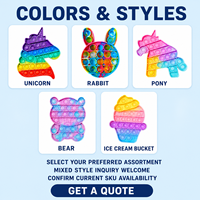 Jouet anti-stress en silicone pop-up coloré en forme de rat, pour enfants et adultes, vente en gros