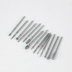 10-Piece Silver Diamond Stainless Steel Blister Packaged Manicure <b>Tools</b> Cuticle Clean Bits Acrylic <b>Nail</b> Tips Grinding CE ROHS - Product Image 3